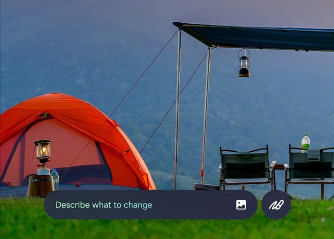Layar Galaxy Z Fold8 Ultra menampilkan pengeditan foto dengan Photo Assist