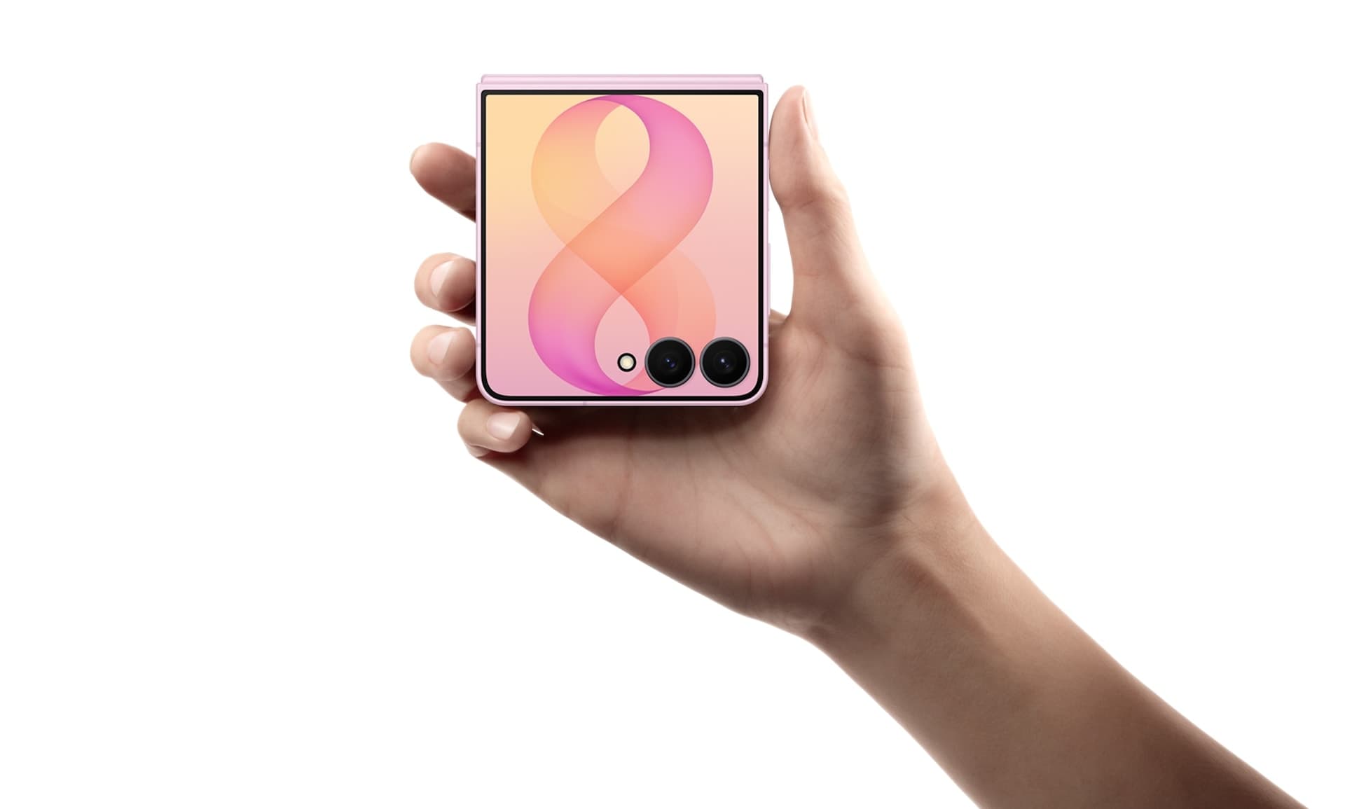 Galaxy Z Flip8 dilihat dari berbagai sudut memperlihatkan detail desain bodinya