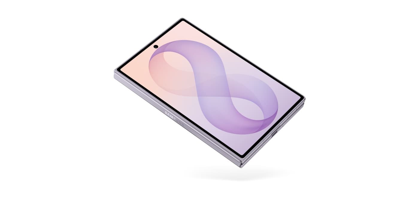 Galaxy Z Fold8 dilihat dari berbagai sudut memperlihatkan detail desain bodinya